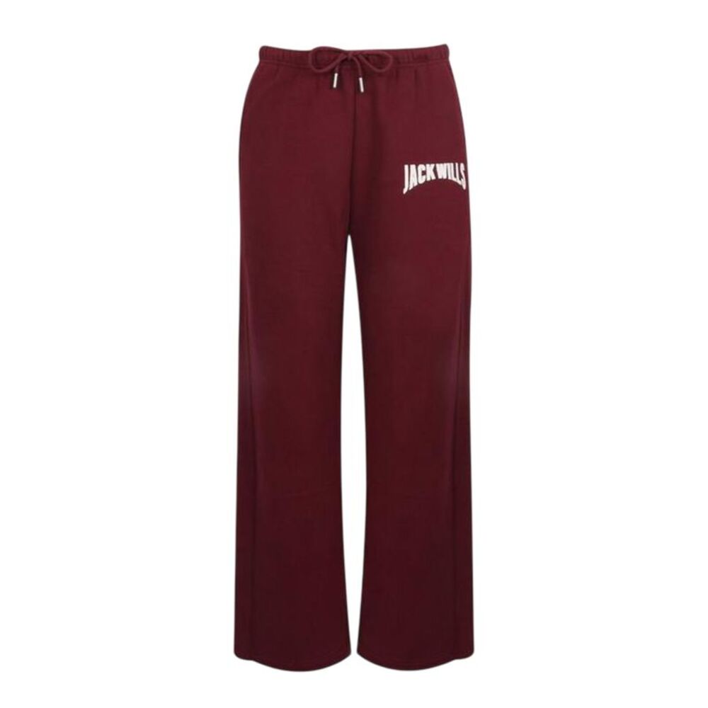 Jack Wills Womens/Ladies Varsity Sweatpants / Burgundy